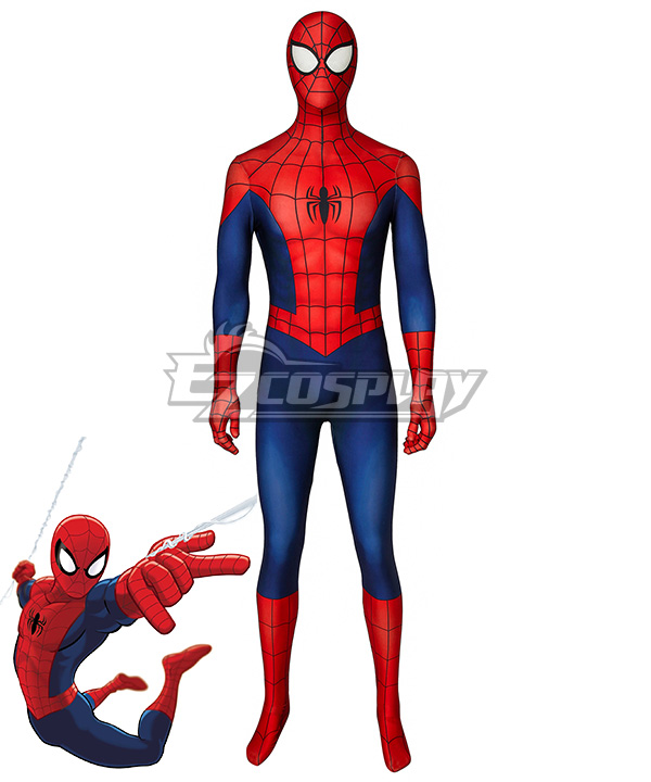Ultimate Spider-Man Season1  Peter Parker Zentai Jumpsuit Cosplay Costume