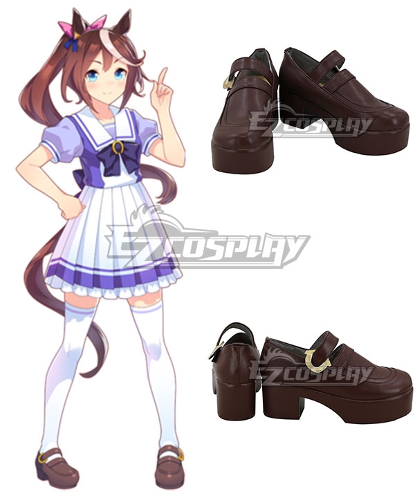 

Uma Musume: Pretty Derby Tokai Teio Brown Black Cosplay Shoes