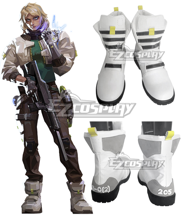 Valorant Agent 23 Deadlock White Cosplay Shoes