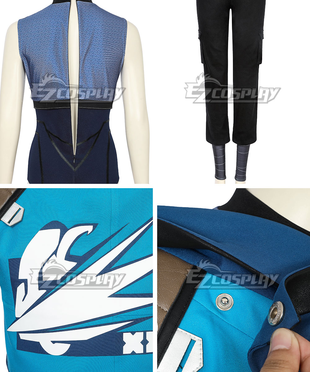 Valorant Jett Blue Cosplay Costume
