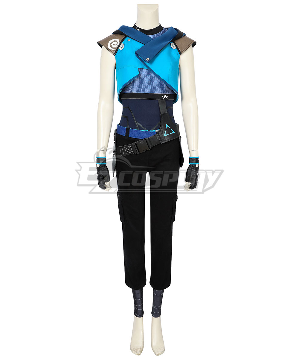 Valorant Jett Blue Cosplay Costume