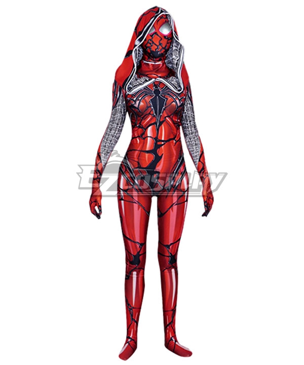 Venom Symbiote Spiderman Gwen Stacy Carnage Printed Jumpsuit Cosplay Costume