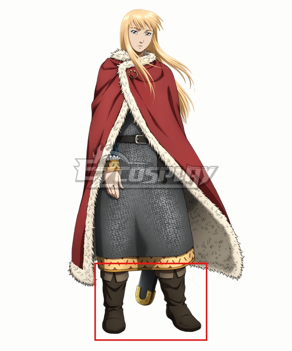 Vinland Saga Canute Brown Shoes Cosplay Boots