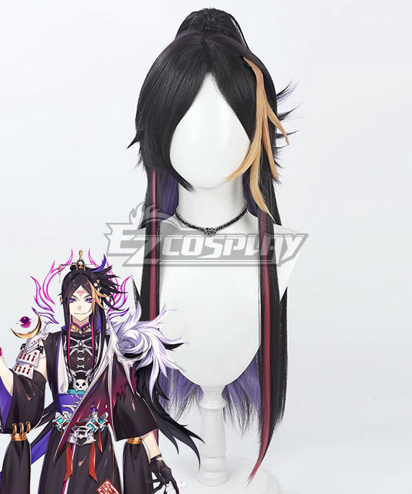 Virtual YouTuber NIJISANJI Luxiem Shu Yamino New Outfit Black Purple Cosplay Wig