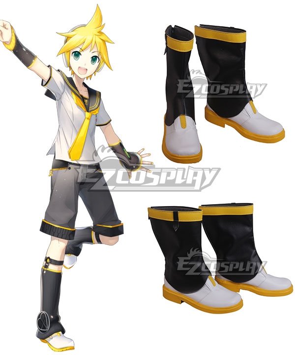 Vocaloid Classic Kagamine Rin Kagamine Len White Yellow Cosplay Shoes