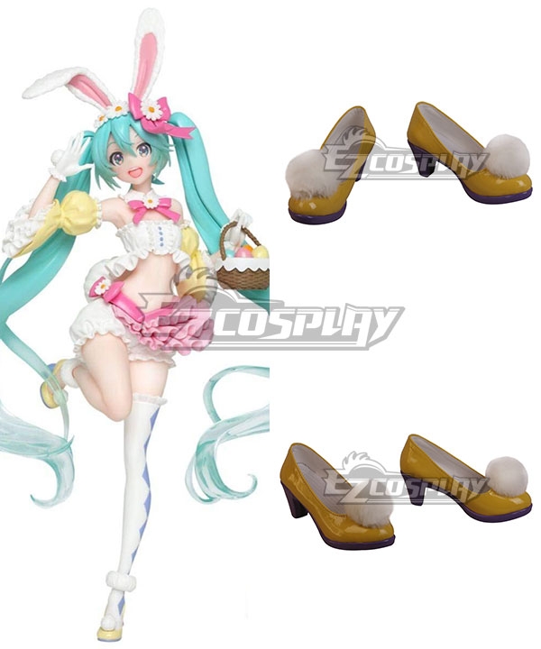 Vocaloid Hatsune Miku 2nd Season Spring Ver. Yellow Cosplay Shoes