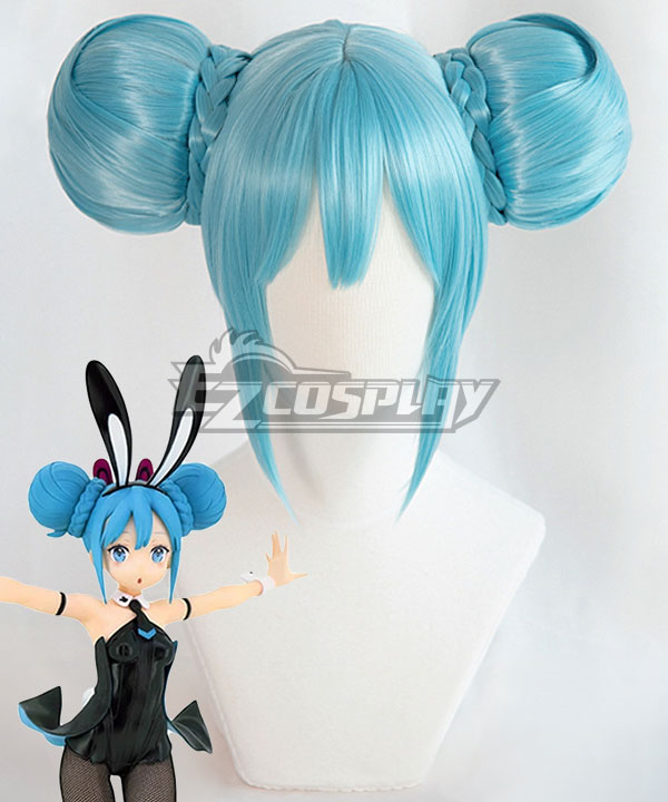 Vocaloid Hatsune Miku Black Bunny Girl Black Rabbit Blue Cosplay Wig