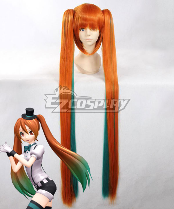 Vocaloid Hatsune Miku Mrs Pumpkin Halloween Orange Cosplay Wig
