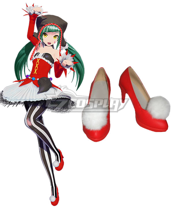 Vocaloid Hatsune Miku Pierretta Red Cosplay Shoes 