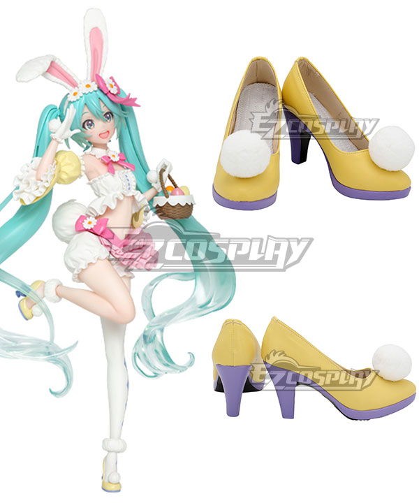 

Vocaloid Hatsune Miku Rabbit Version Yellow Purple Cosplay Shoes