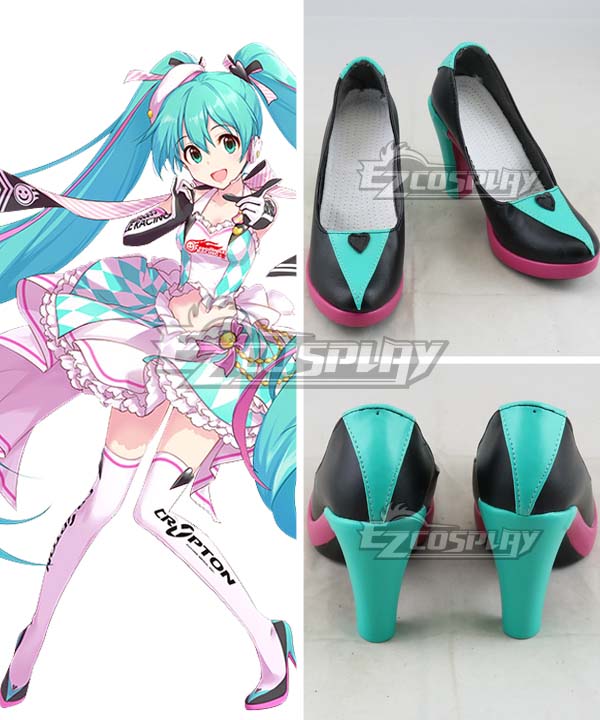 

Vocaloid Hatsune Miku Racing Girl 2019 Black Cosplay Shoes