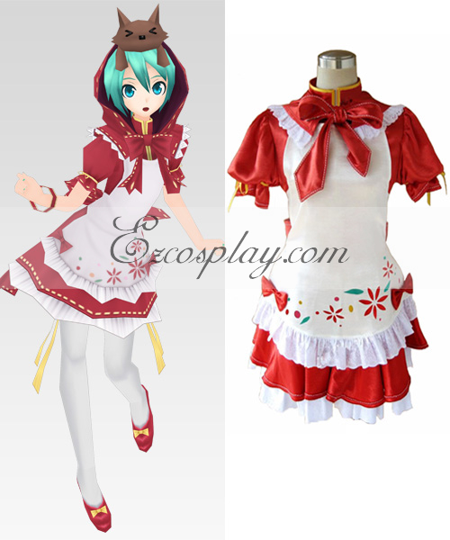 

Vocaloid Project Diva 2nd Hatsune Miku Little Red Riding Hood Cosplay Costume