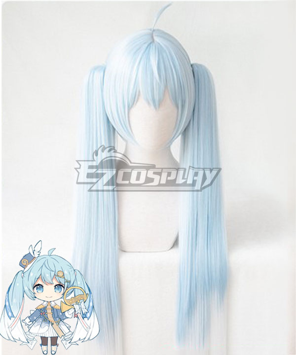 Vocaloid Snow Miku 2020 Hatsune Miku Light blue Cosplay Wig