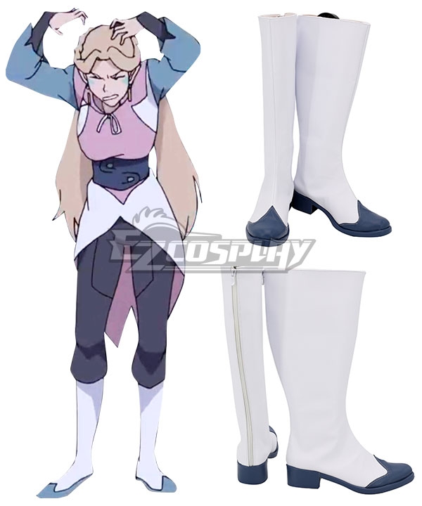 Voltron: Legendary Defender Romelle White Blue Shoes Cosplay Boots