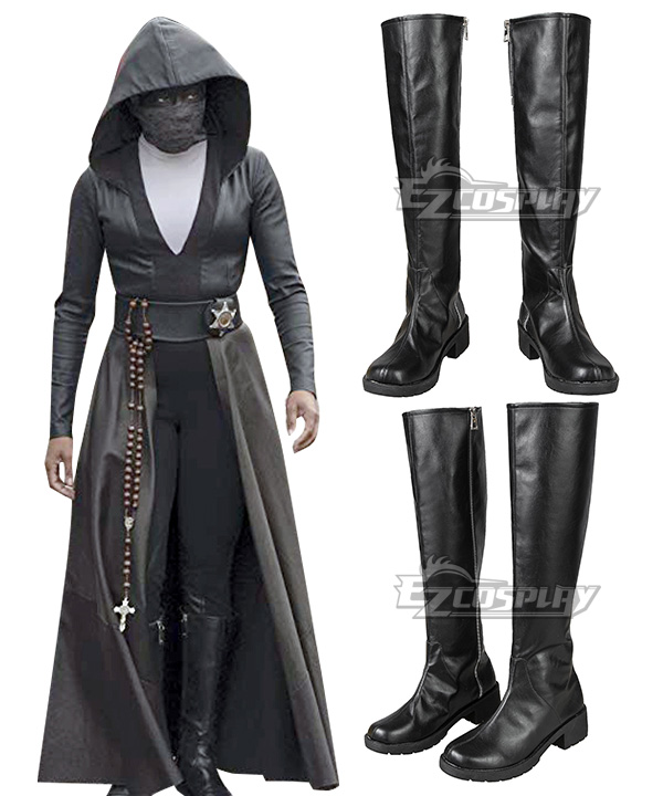 Watchmen Season 1  Angela Abar Black Shoes Cosplay Boots