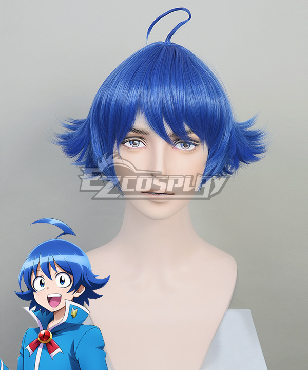 Welcome to Demon School! Iruma-kun Iruma Suzuki Blue Cosplay Wig