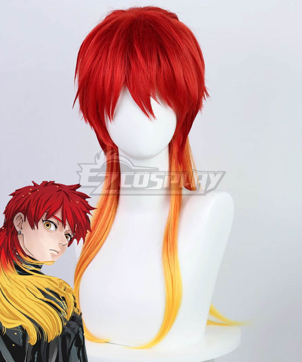 Wind Breaker Chika Takiishi Red Yellow Cosplay Wig