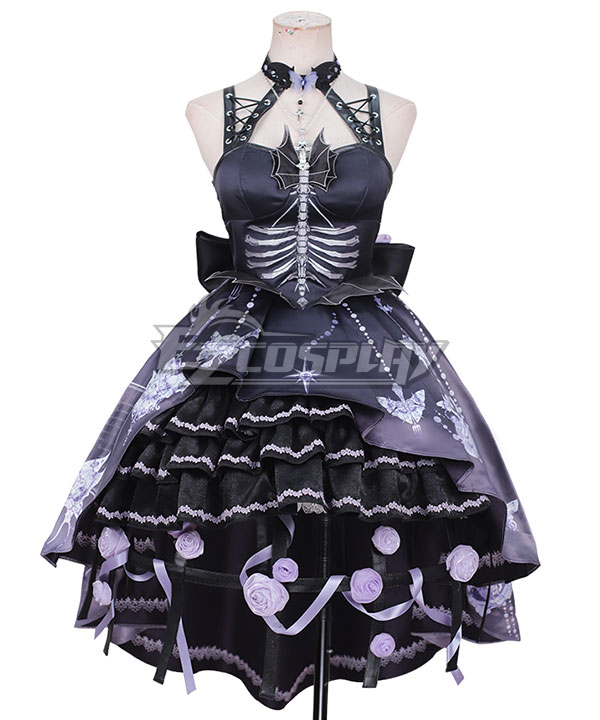 Women Girls Gothic Lolita Short Sleeves Classic Lolita Dress Multi Colors Costume - Boneless Feast