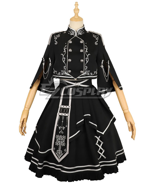 Women Girls Gothic Lolita Short Sleeves Classic Lolita Dress Multi Colors Costume - War of Thorns