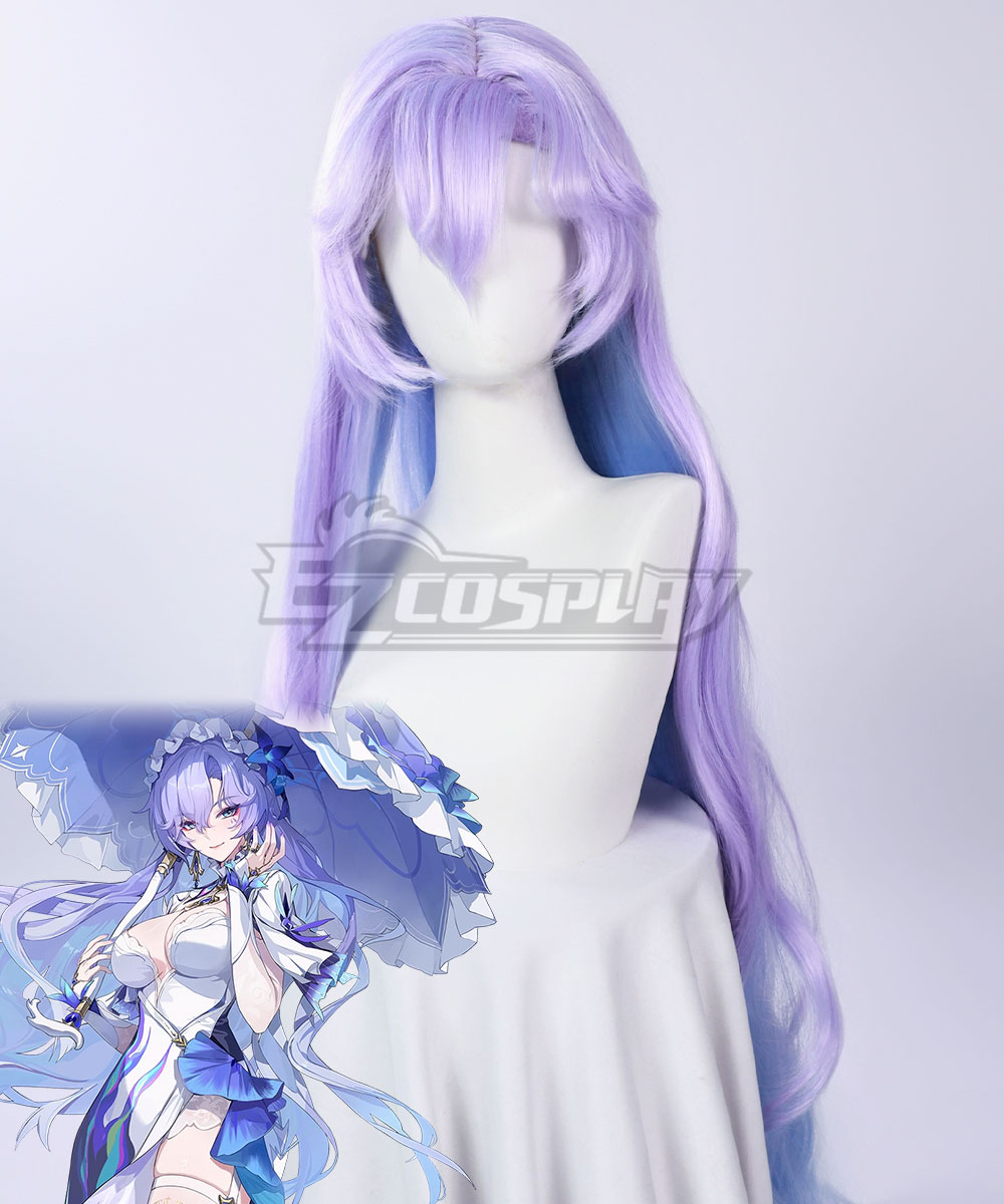 Wuthering Waves Cantarella Purple Blue Cosplay Wig
