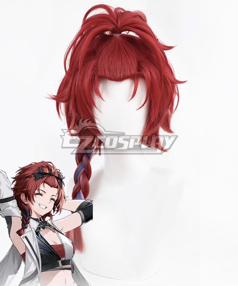 Wuthering Waves Chixia Red Cosplay Wig