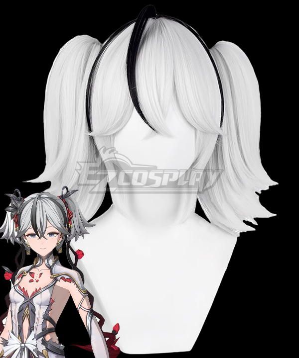 Wuthering Waves Chun White Cosplay Wig