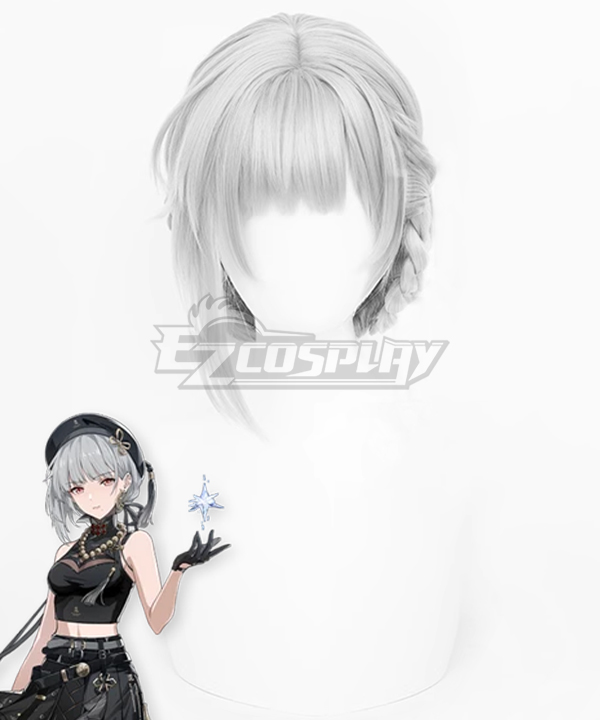 Wuthering Waves Sanhua Silver Cosplay Wig