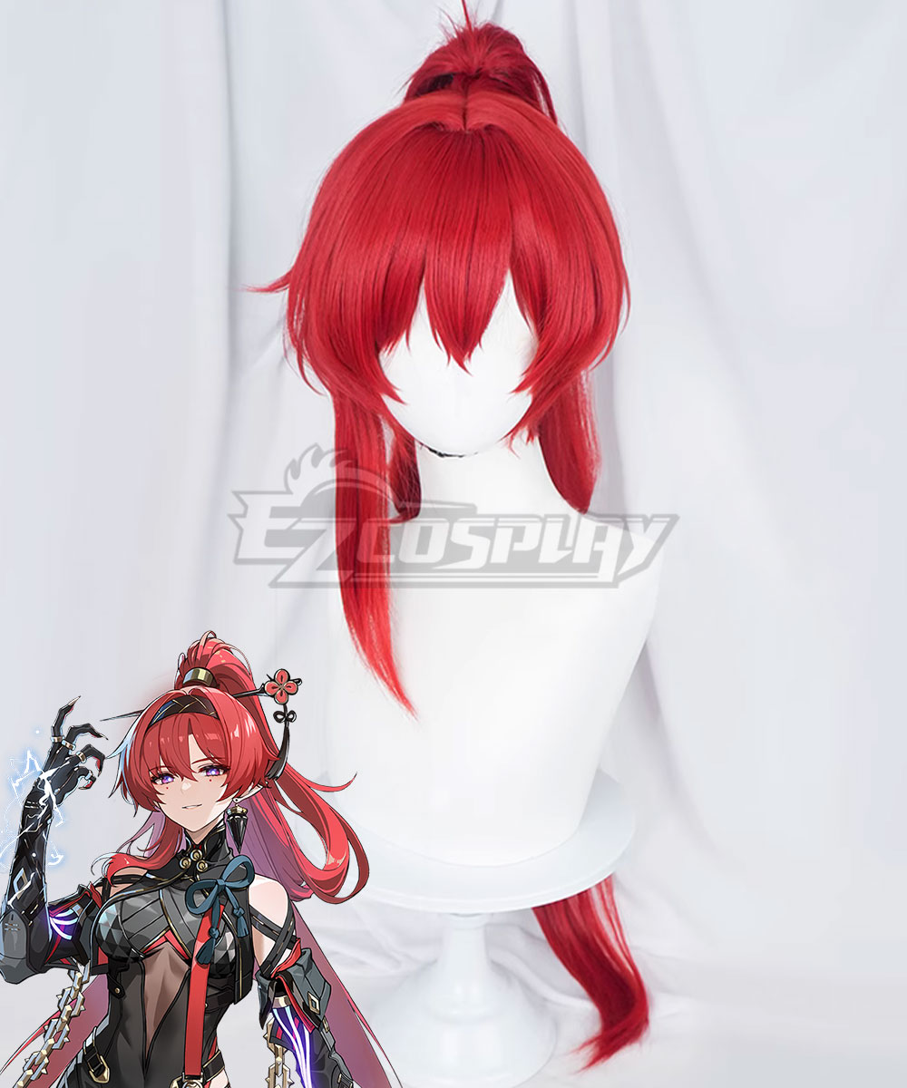 Wuthering Waves Yinlin Red Cosplay Wig