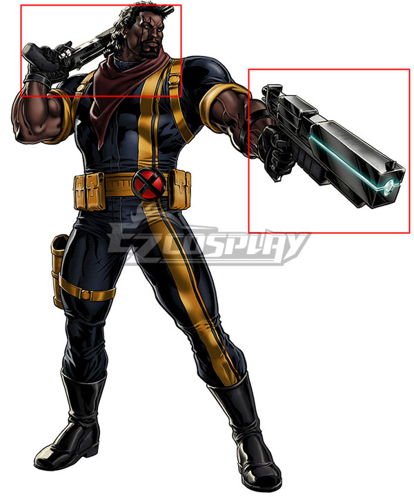 Marvel X-Men Lucas Bishop Double Guns Cosplay Weapon Prop