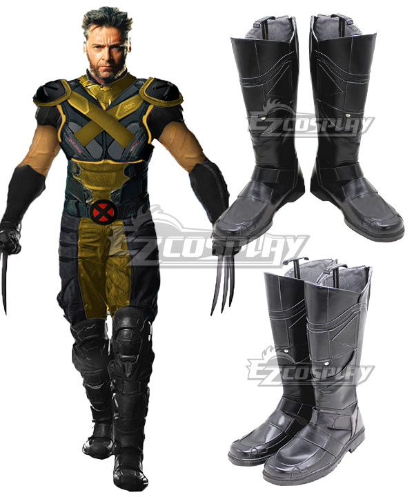 X-Men Origins: Wolverine Wolverine Black Shoes Cosplay Boots