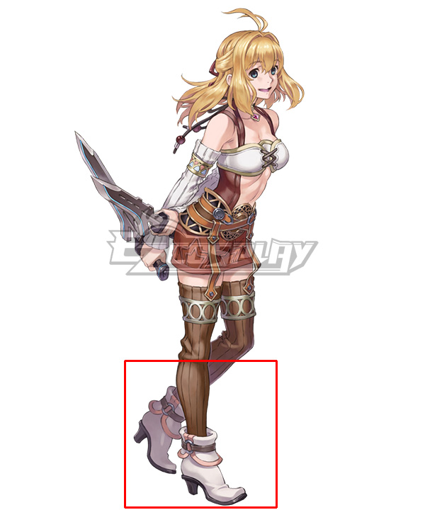 Xenoblade Chronicles 2 Fiora White Shoes Cosplay Boots