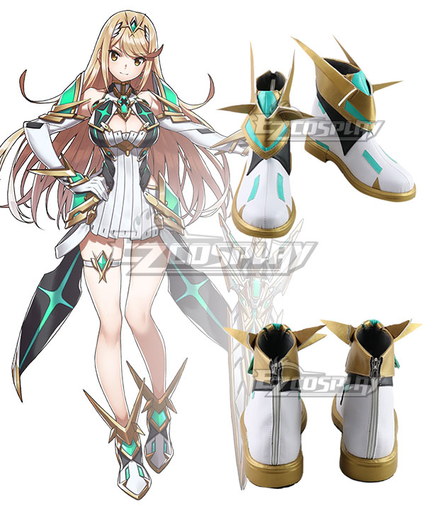 Xenoblade Chronicles 2 Mythra White Cosplay Shoes