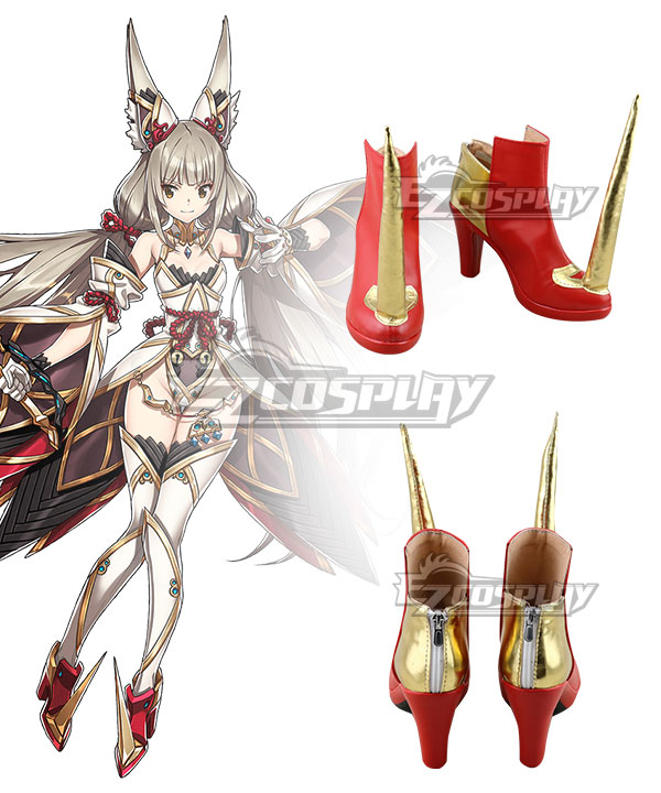Xenoblade Chronicles 2 Nia Blade Form Red Cosplay Shoes