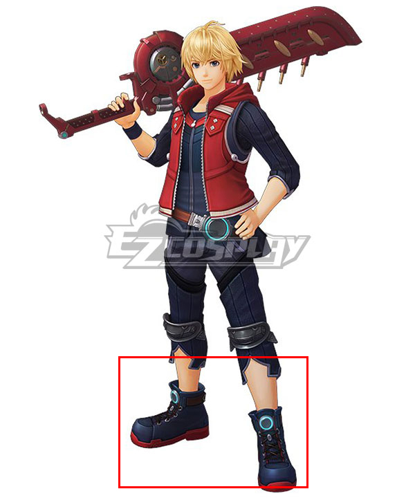 Xenoblade Chronicles : Definitive Edition Shulk Black Shoes Cosplay Boots
