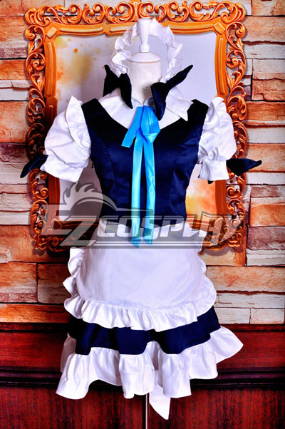 Touhou Project Izayoi Sakuya Maid Cosplay Costume Deluxe Version
