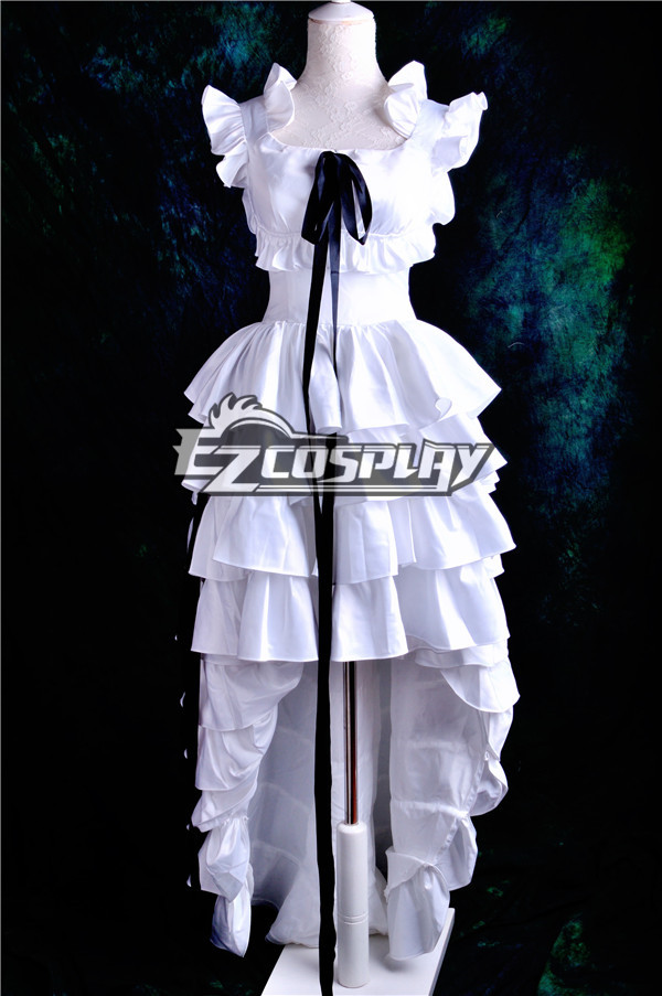 Chobits Chii Pure White Dress Cosplay Costume Deluxe Version-Y190