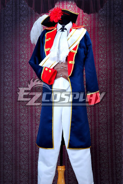 Axis Powers Hetalia Prussia War Uniform Cosplay Costume Deluxe Version-Y203