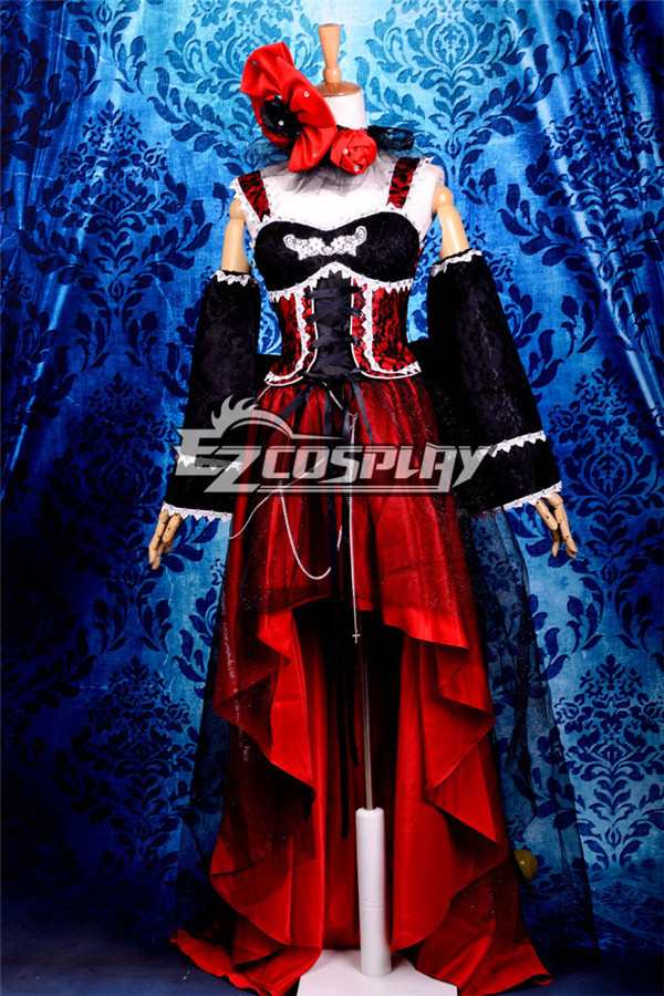 

Ruler Noble Court Style SJD Black+Red Gothic Lolita Dress Cosplay Costume-Y222