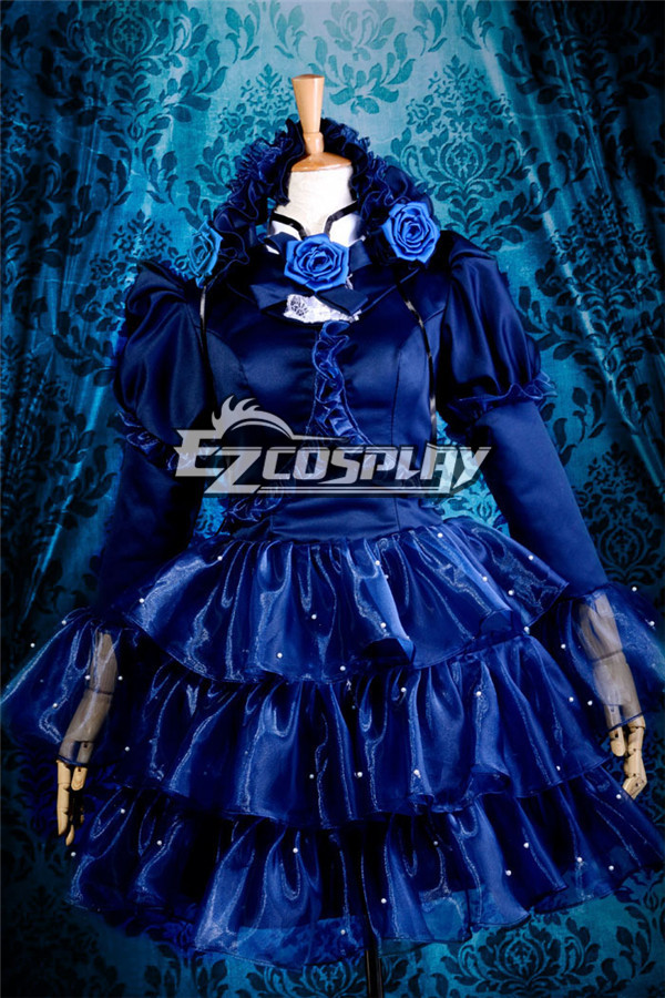 Sweet Lolita Blue Dress Halloween Christmas Cosplay Costume - Y260