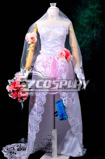 

Macross Frontier The Wings of Goodbye Sheryl Nome Wedding Dress Cosplay Costume Deluxe
