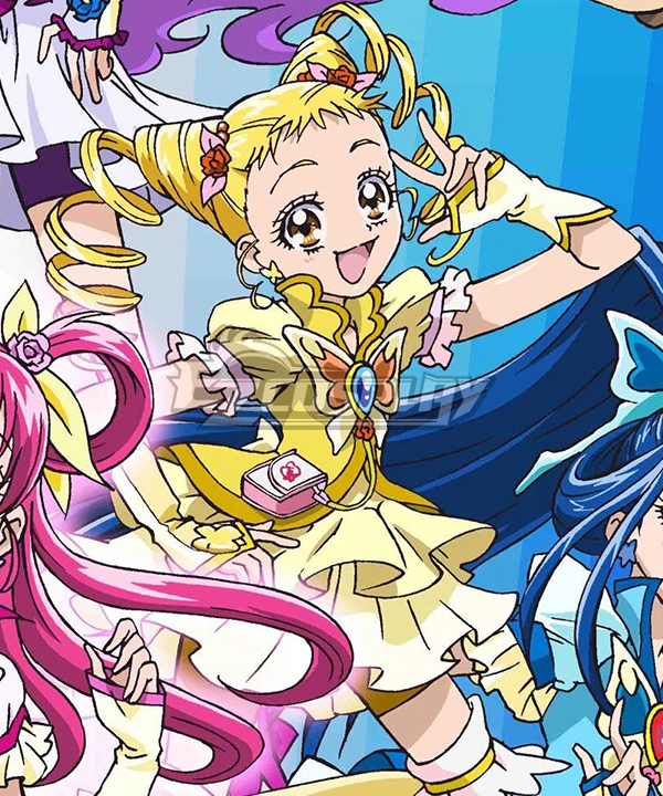 Ja! Pretty Cure 5 GoGo! Ja! Precure 5 GoGo! Cure Lemonade gelbes Cosplay-Kostüm