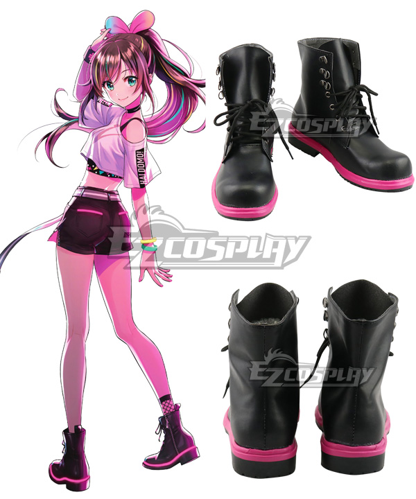 

YouTuber Kizuna AI A.I.Channel A.I.1st Live Hello World Black Cosplay Shoes