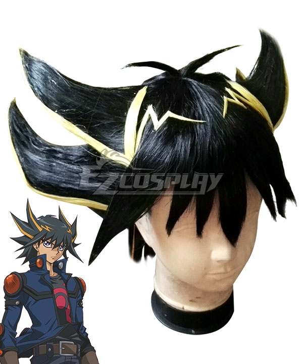 Yu-Gi-Oh! Yugioh 5D's Fudo Yusei Black Cosplay Wig