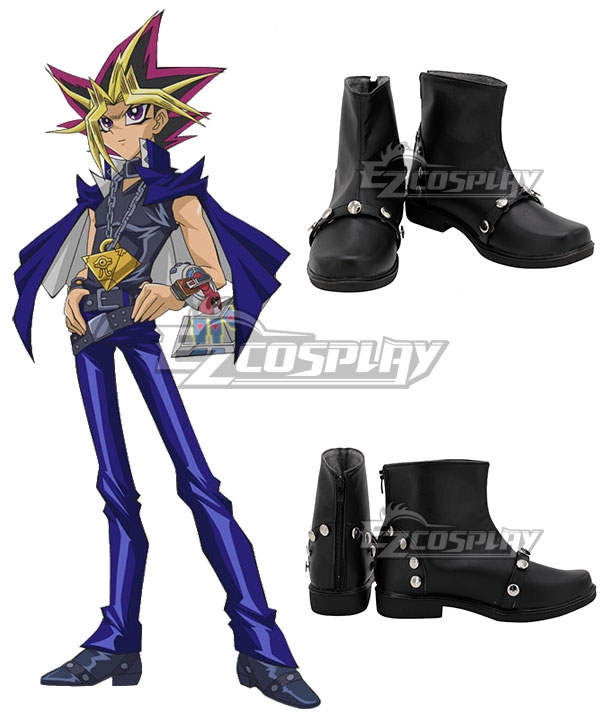 

Yu-Gi-Oh Yugioh Duel Monsters Muto Yugi Black Cosplay Shoes