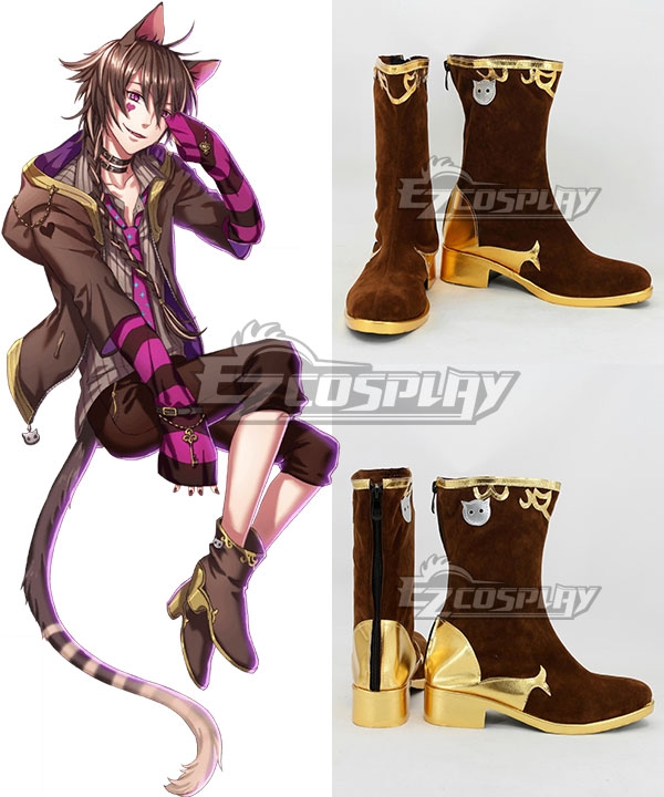 Yume 100 Sleeping Princes and the Kingdom of Dreams Cheshire Cat Brown Shoes Cosplay Boots