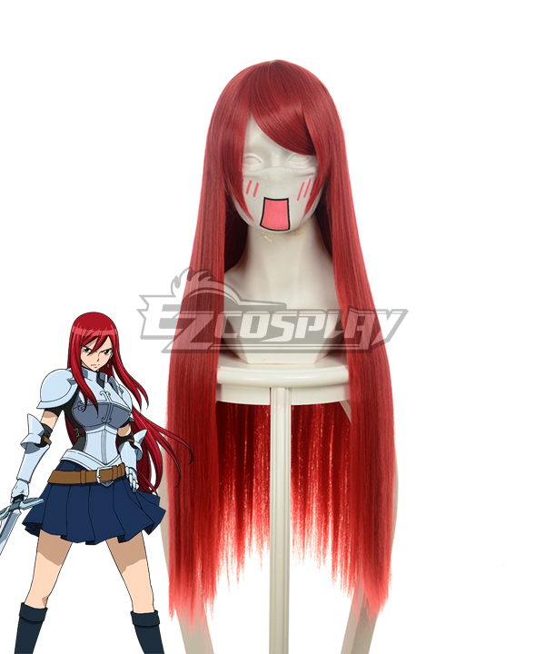 Fairy Tail S-Class Mage Erza Scarlet Red Cosplay Wig 036S