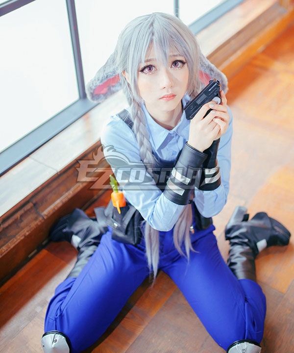 Disney Zootopia Officer Judy Hopps Silver white Cosplay Wig