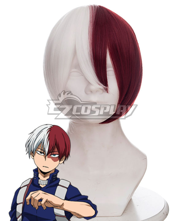 

My Hero Academia Boku no Hero Akademia Shoto Todoroki White Red Cosplay Wig 445F