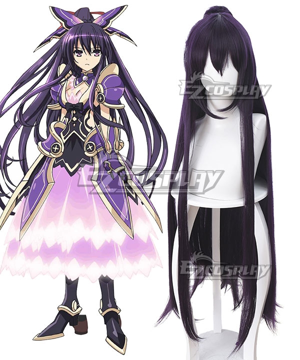 Date A Live Tohka Yatogami Prinzessin Dunkelviolette Cosplay-Perücke - 394D