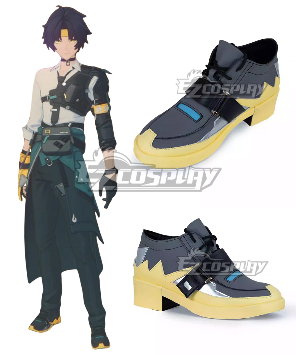 Zenless Zone Zero Asaba Harumasa Black Cosplay Shoes